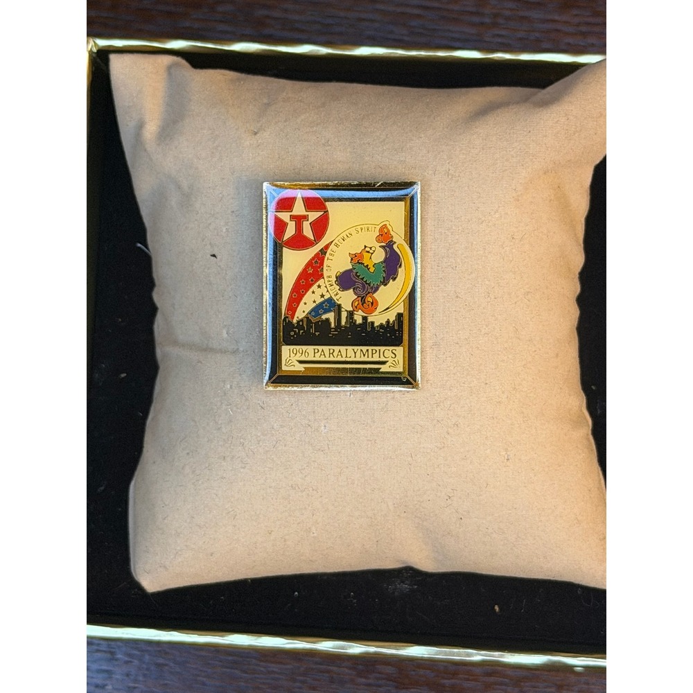 Vintage 1996 Atlanta Paralympic Games Blaze Mascot Enamel Lapel Pin Collectible